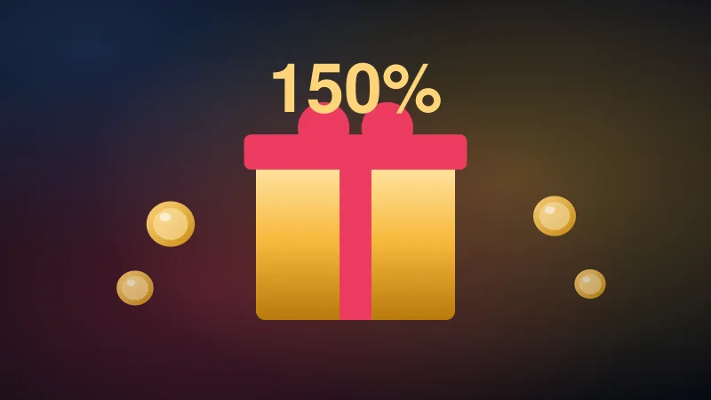 Mcluck Casino welcome bonus 150% extra on the first coin package